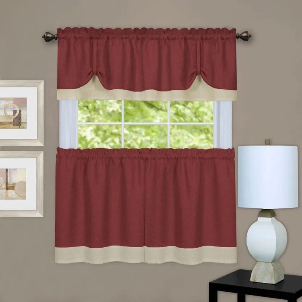 Achim Home Furnishing: Darcy Marsala Solid Contemporary Window Curtain Panel :